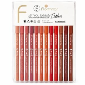 Flormnar 12-Piece Waterproof Lip Liner Pencil Set(100 single pencil)