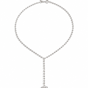 Minimal Silver Heart Y-Necklace